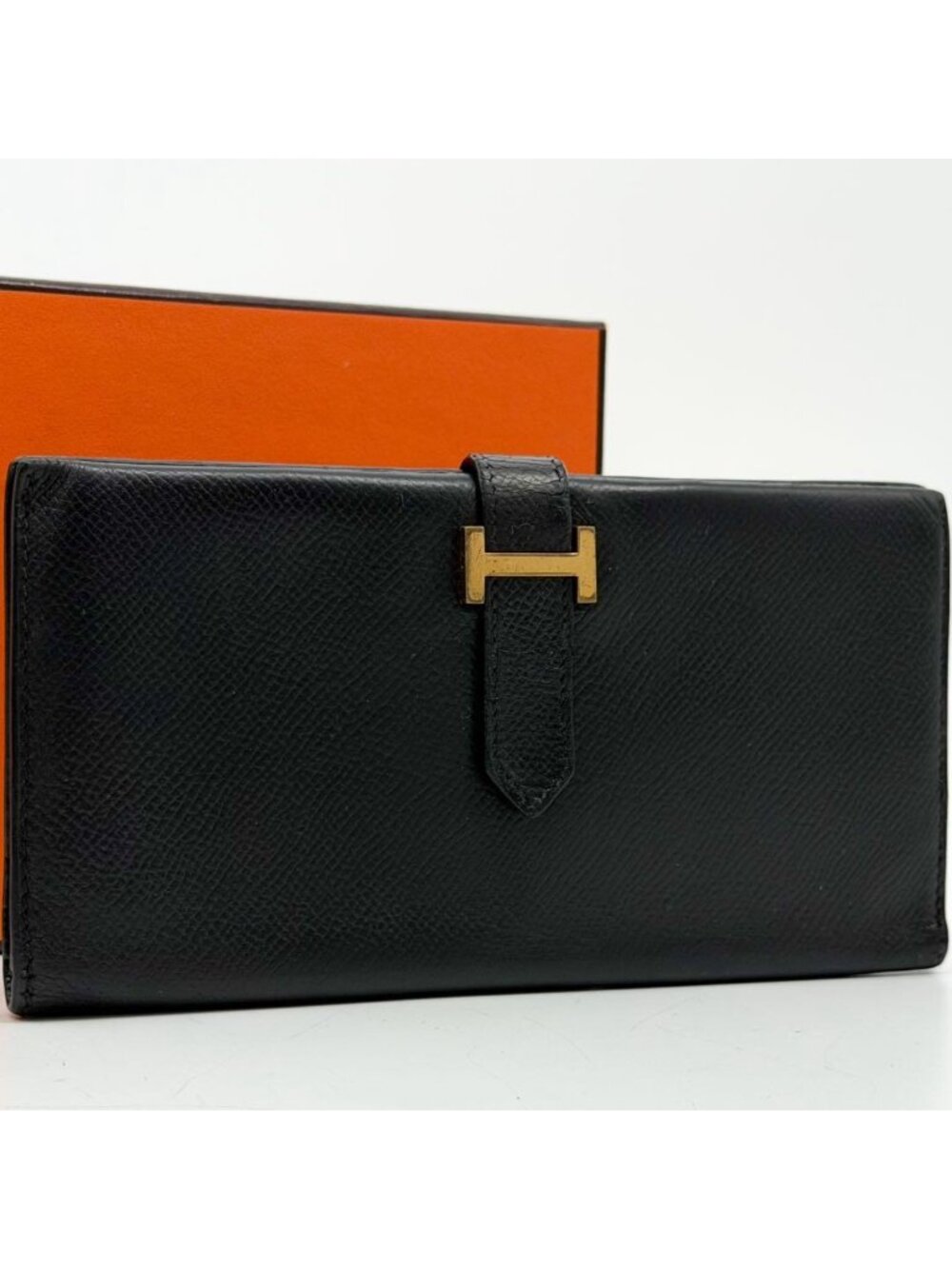 Hermes Bearn Classic Veau Epsom Black Bifold Wallet